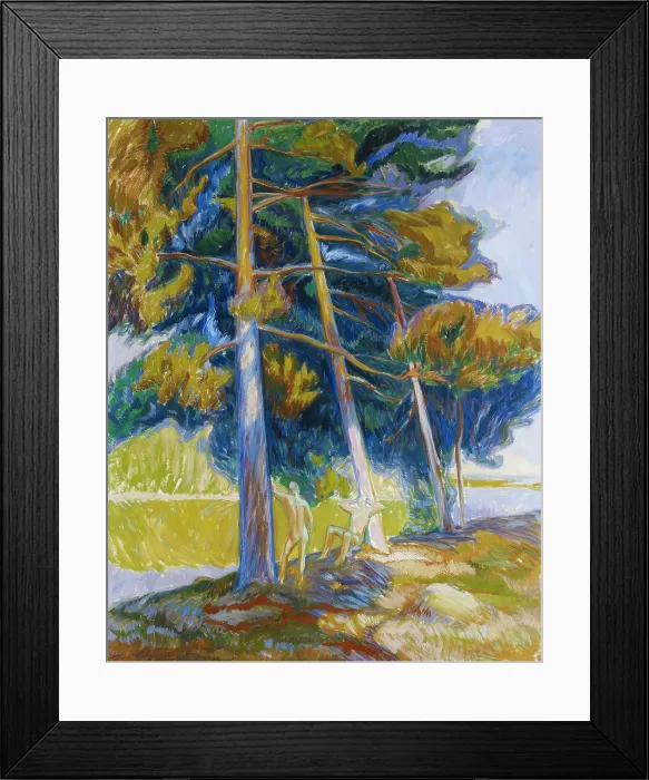Framed Print : Pines on the Shore, 1912. Creator: Yrjö Aleksander Ollila Framed Print : Pines on the Shore, 1912. Creator: Yrjö Aleksander Ollila