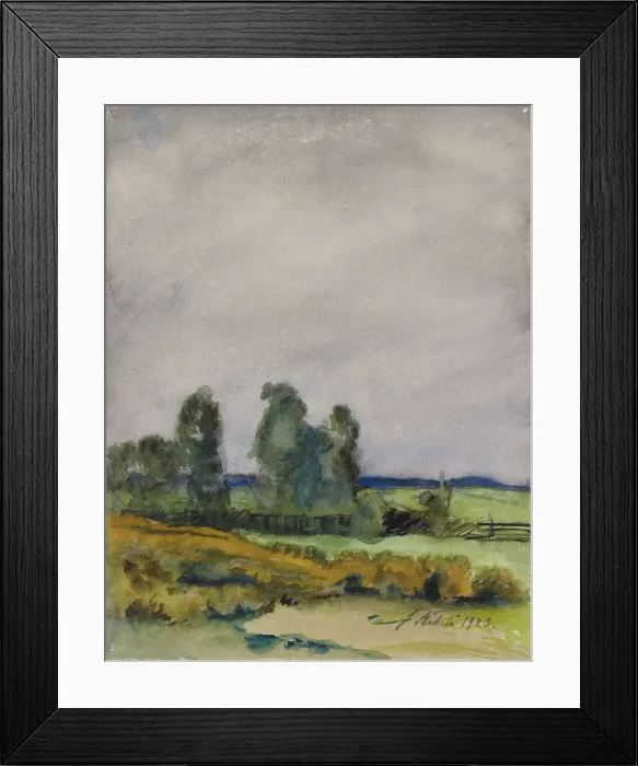 Framed Print : Lowland Landscape, 1923. Creator: Juho Makela Framed Print : Lowland Landscape, 1923. Creator: Juho Makela