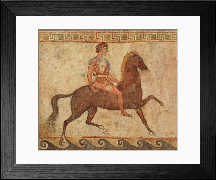 Framed Print : Young Rider, copy after a mural in a Neapolitan museum, 1901. Creator: Werner von Hausen Framed Print : Young Rider, copy after a mural in a Neapolitan museum, 1901. Creator: Werner von Hausen