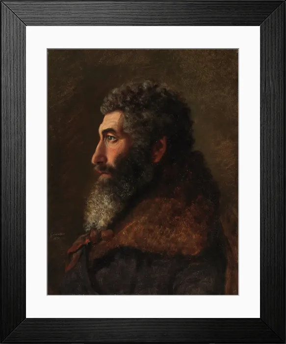 Framed Print : Portrait of a Jewish Man, 1873. Creator: Gunnar Berndtson Framed Print : Portrait of a Jewish Man, 1873. Creator: Gunnar Berndtson