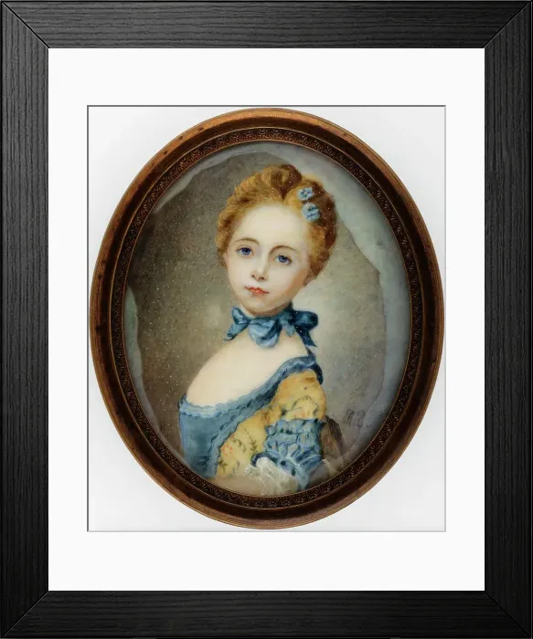 Framed Print : Portrait of a Girl, 1800-1850. Creator: Unknown Framed Print : Portrait of a Girl, 1800-1850. Creator: Unknown