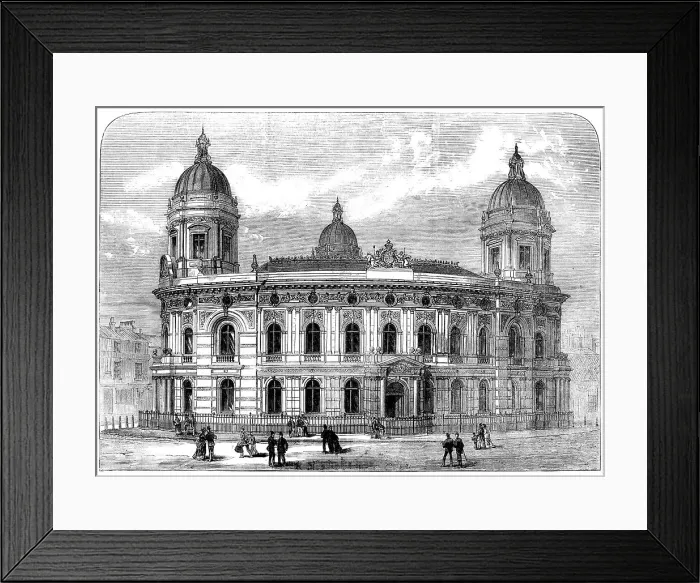 Framed Print : The new dock offices, Hull, 1871. Creator: Unknown Framed Print : The new dock offices, Hull, 1871. Creator: Unknown