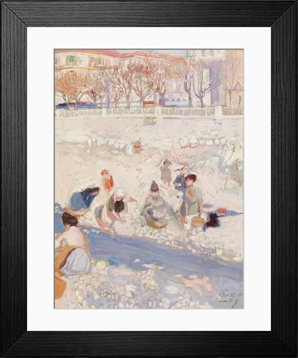 Framed Print : Washerwomen, a Motif from Nice, 1907. Creator: Antti Faven Framed Print : Washerwomen, a Motif from Nice, 1907. Creator: Antti Faven