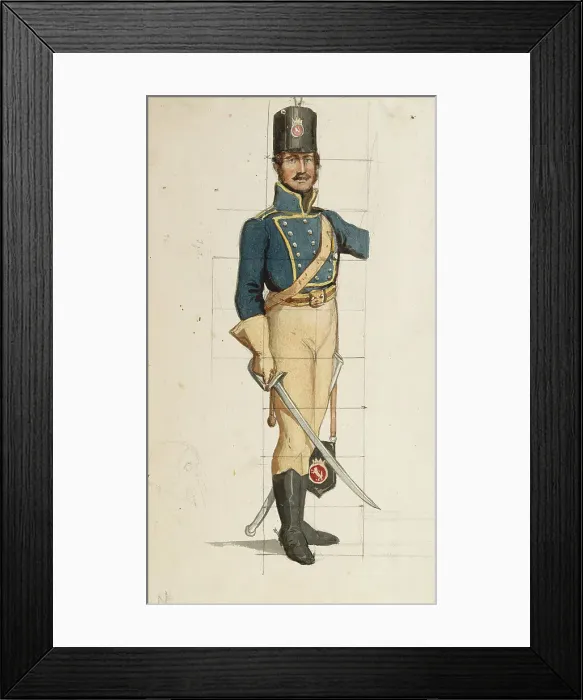Framed Print : A soldier in a Finnish wartime uniform, c1890s. Creator: Albert Edelfelt Framed Print : A soldier in a Finnish wartime uniform, c1890s. Creator: Albert Edelfelt