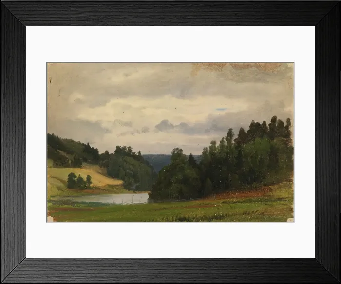 Framed Print : Summer Landscape, bay cove. Creator: Johan Knutson Framed Print : Summer Landscape, bay cove. Creator: Johan Knutson