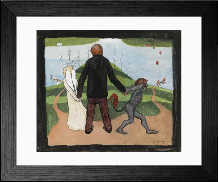 Framed Print : At the Crossroads, 1896. Creator: Hugo Simberg Framed Print : At the Crossroads, 1896. Creator: Hugo Simberg