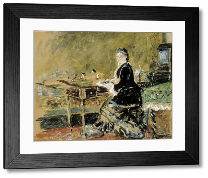Framed Print : Mrs Caroline Schloss, 1870-1906. Creator: Ernst Josephson Framed Print : Mrs Caroline Schloss, 1870-1906. Creator: Ernst Josephson