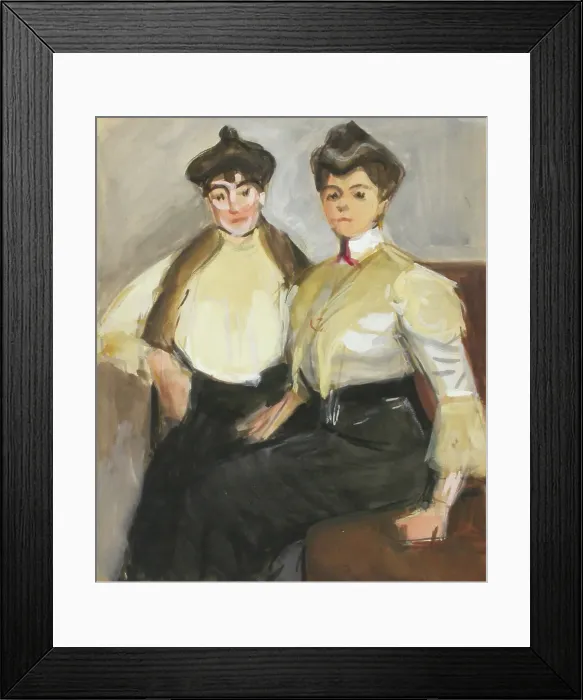 Framed Print : Two women, sketch, c1910s. Creator: Verner Thome Framed Print : Two women, sketch, c1910s. Creator: Verner Thome