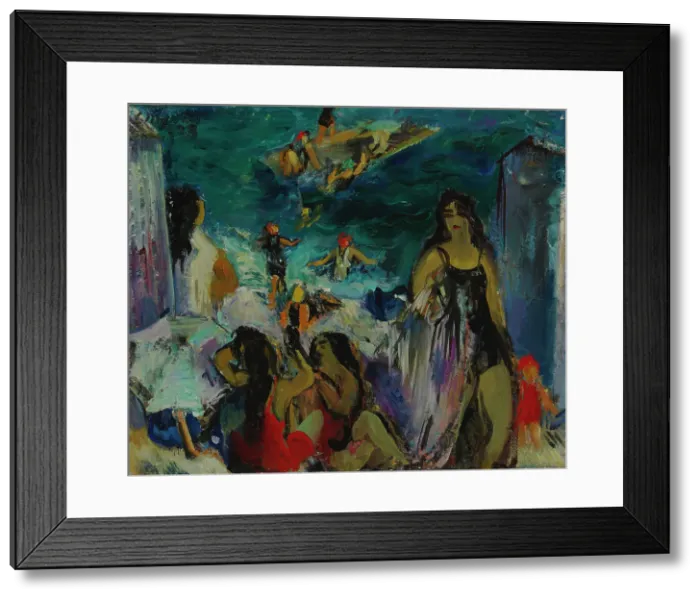 Framed Print : On the Beach, 1923. Creator: Eemu Myntti Framed Print : On the Beach, 1923. Creator: Eemu Myntti