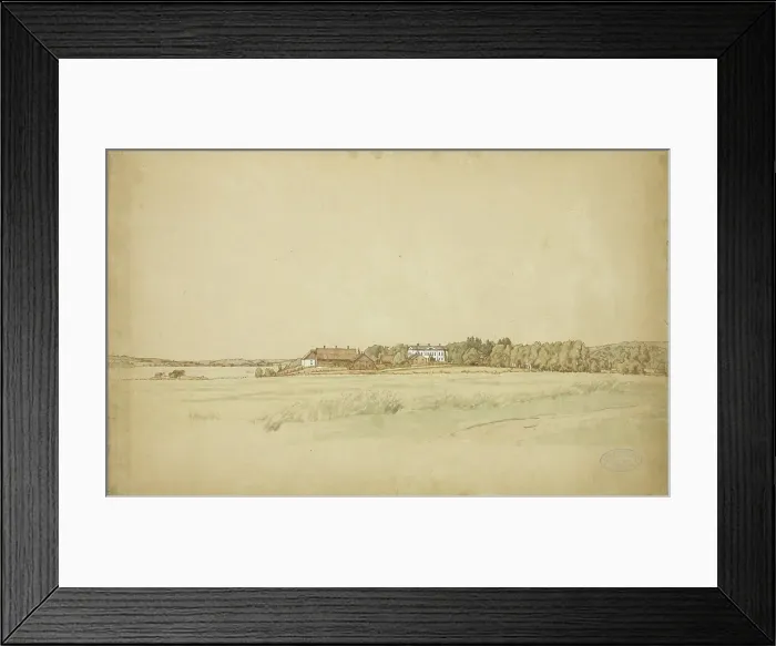 Framed Print : Hatanpää manor, 1857. Creator: Werner Holmberg Framed Print : Hatanpää manor, 1857. Creator: Werner Holmberg