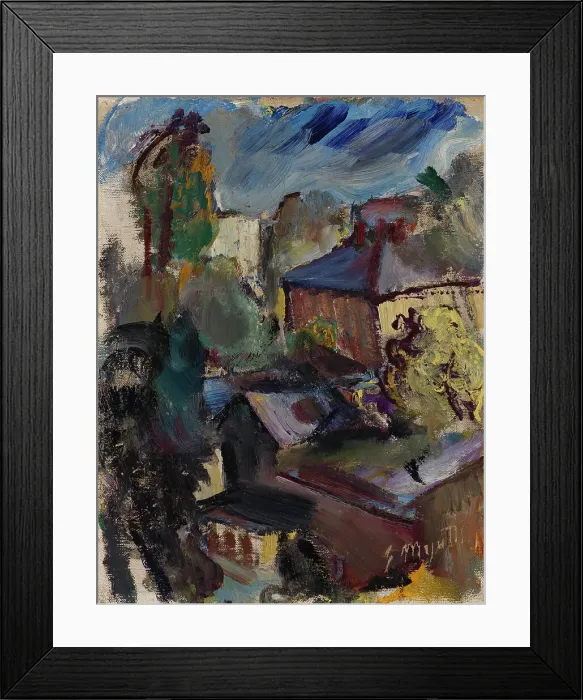 Framed Print : View of a Town, 1920-1923. Creator: Eemu Myntti Framed Print : View of a Town, 1920-1923. Creator: Eemu Myntti