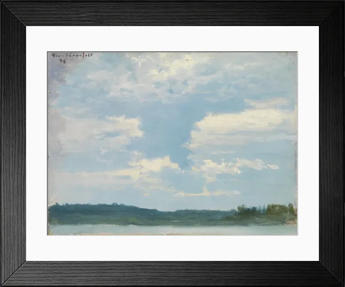 Framed Print : Lake Landscape, Cloudy Sky, 1886. Creator: Eero Jarnefelt Framed Print : Lake Landscape, Cloudy Sky, 1886. Creator: Eero Jarnefelt
