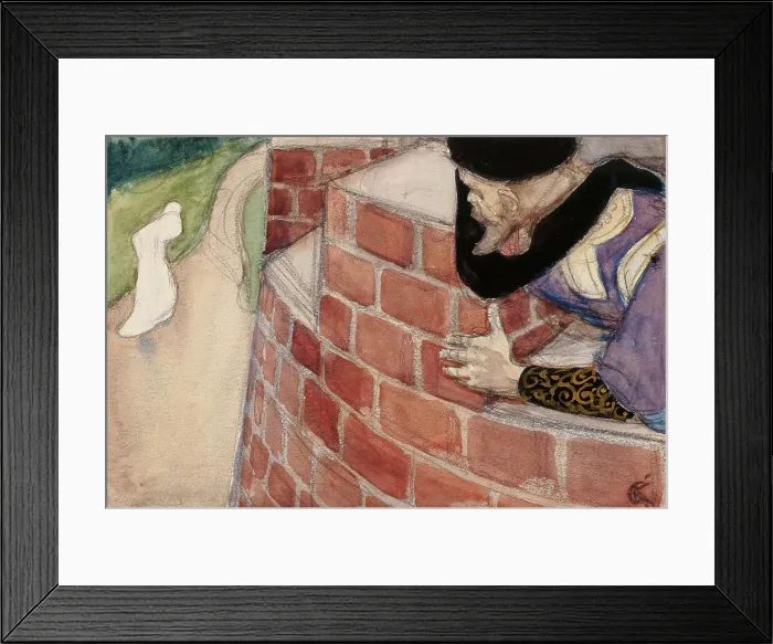 Framed Print : The lord of the castle spying on his daughter, c1900. Creator: Akseli Gallen-Kallela Framed Print : The lord of the castle spying on his daughter, c1900. Creator: Akseli Gallen-Kallela