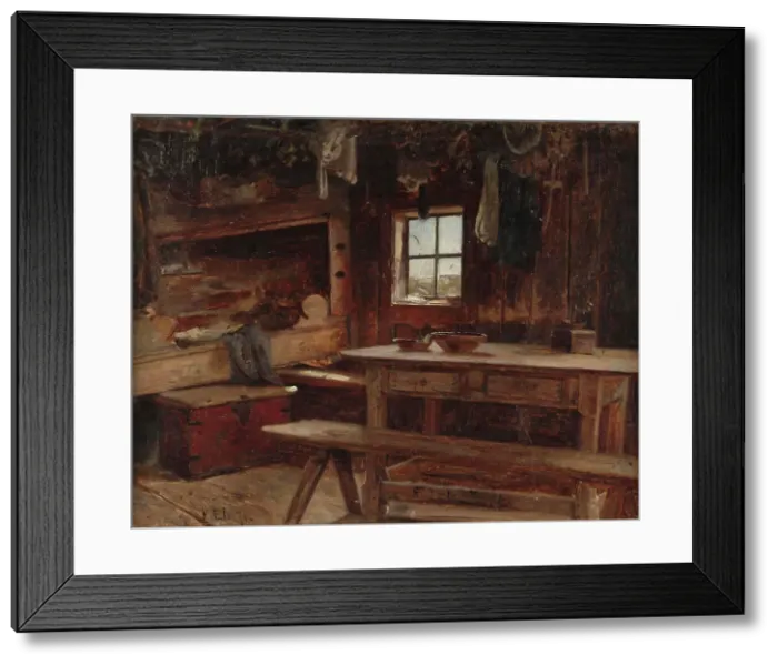 Framed Print : Tuvan interior from aland, 1871. Creator: Karl Emanuel Jansson Framed Print : Tuvan interior from aland, 1871. Creator: Karl Emanuel Jansson