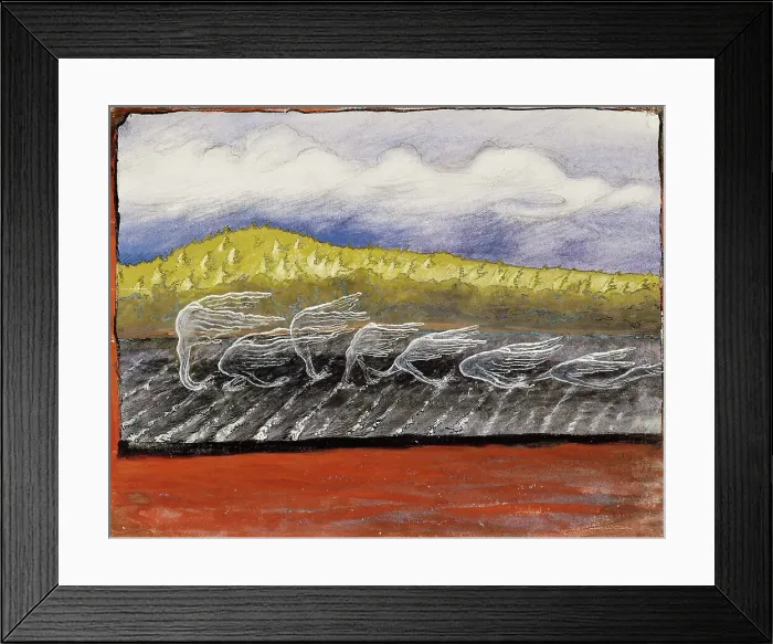 Framed Print : The Wind Blows, 1897. Creator: Hugo Simberg Framed Print : The Wind Blows, 1897. Creator: Hugo Simberg
