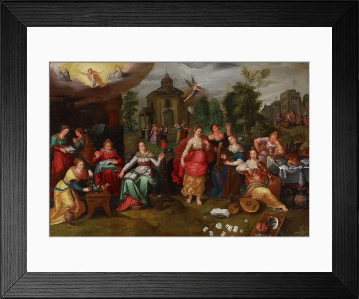 Framed Print : The wise and the foolish virgins, 1600-1699. Creator: Pieter Lisaert Framed Print : The wise and the foolish virgins, 1600-1699. Creator: Pieter Lisaert