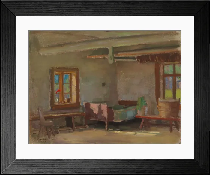 Framed Print : Interior, 1919. Creator: Eero Jarnefelt Framed Print : Interior, 1919. Creator: Eero Jarnefelt