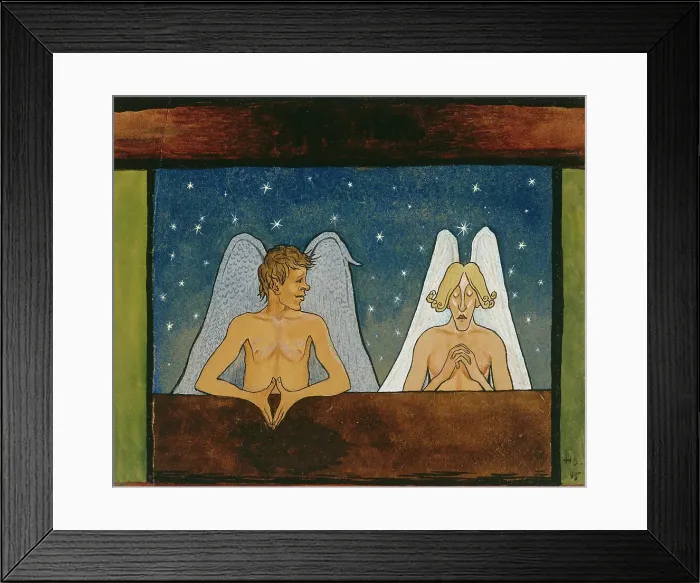 Framed Print : Devotion, 1895. Creator: Hugo Simberg Framed Print : Devotion, 1895. Creator: Hugo Simberg