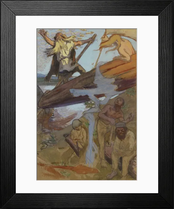 Framed Print : The Departure of Väinämöinen, 1893-1894. Creator: Akseli Gallen-Kallela Framed Print : The Departure of Väinämöinen, 1893-1894. Creator: Akseli Gallen-Kallela