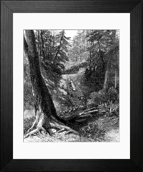 Framed Print : The Red River Expedition: crossing a portage, 1871. Creator: Unknown Framed Print : The Red River Expedition: crossing a portage, 1871. Creator: Unknown