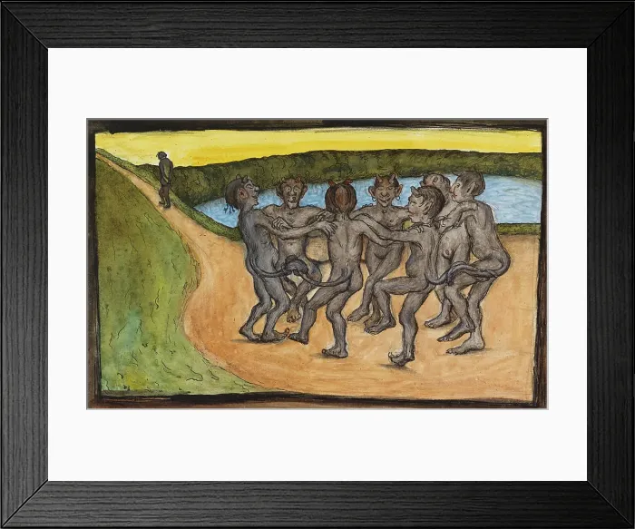 Framed Print : Circle Dance, 1898. Creator: Hugo Simberg Framed Print : Circle Dance, 1898. Creator: Hugo Simberg