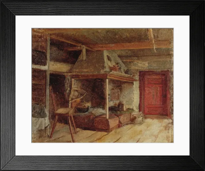 Framed Print : Tuvan interior from aland, 1871. Creator: Karl Emanuel Jansson Framed Print : Tuvan interior from aland, 1871. Creator: Karl Emanuel Jansson