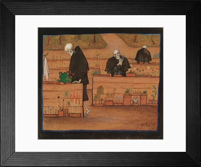 Framed Print : The Garden of Death, 1896. Creator: Hugo Simberg Framed Print : The Garden of Death, 1896. Creator: Hugo Simberg