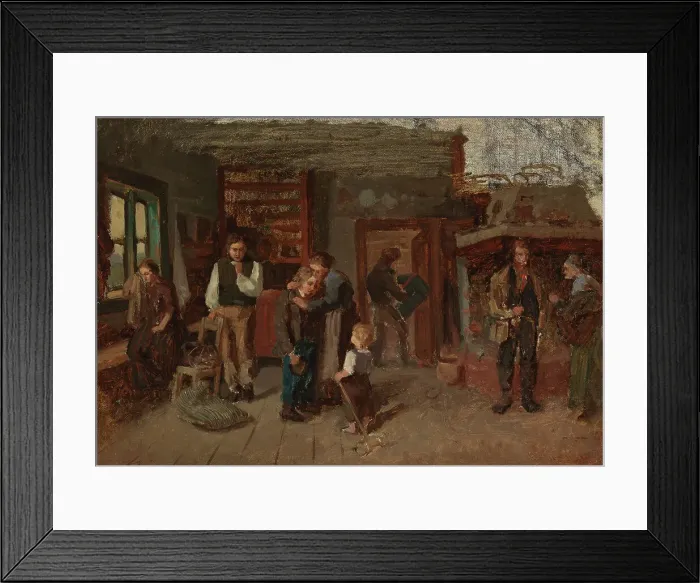 Framed Print : Sailor's Farewell, sketch, 1873. Creator: Karl Emanuel Jansson Framed Print : Sailor's Farewell, sketch, 1873. Creator: Karl Emanuel Jansson