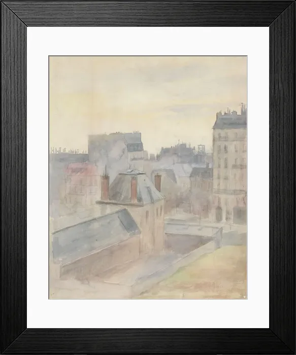 Framed Print : View from the Artist's Home in Paris, c1890. Creator: Albert Edelfelt Framed Print : View from the Artist's Home in Paris, c1890. Creator: Albert Edelfelt