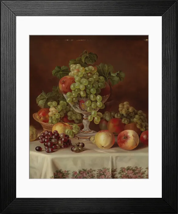 Framed Print : Still Life with Fruit, 1865. Creator: Magnus von Wright Framed Print : Still Life with Fruit, 1865. Creator: Magnus von Wright