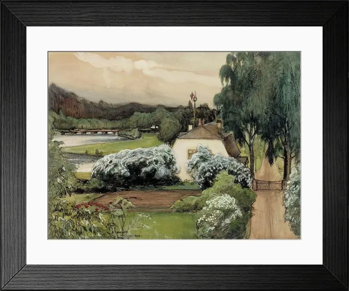 Framed Print : The Foreman's House at the Saari Manor, 1902. Creator: Albert Edelfelt Framed Print : The Foreman's House at the Saari Manor, 1902. Creator: Albert Edelfelt