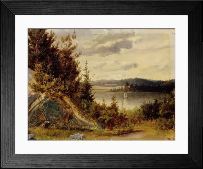 Framed Print : Woods and Waterfront Landscape. Creator: Johan Knutson Framed Print : Woods and Waterfront Landscape. Creator: Johan Knutson