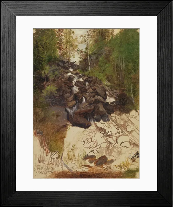 Framed Print : Korkeakoski; unfinished, 1870. Creator: Oscar Kleineh Framed Print : Korkeakoski; unfinished, 1870. Creator: Oscar Kleineh
