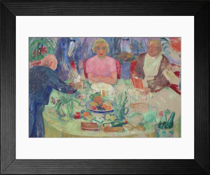 Framed Print : Breakfast table; unfinished. Creator: Hjalmar Hagelstam Framed Print : Breakfast table; unfinished. Creator: Hjalmar Hagelstam
