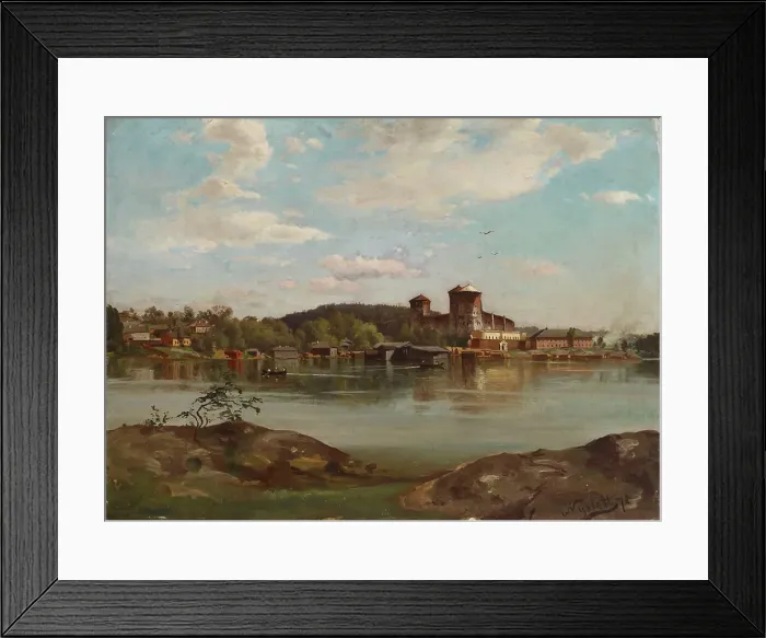 Framed Print : Olavinlinna, sketch, 1873. Creator: Hjalmar Munsterhjelm Framed Print : Olavinlinna, sketch, 1873. Creator: Hjalmar Munsterhjelm
