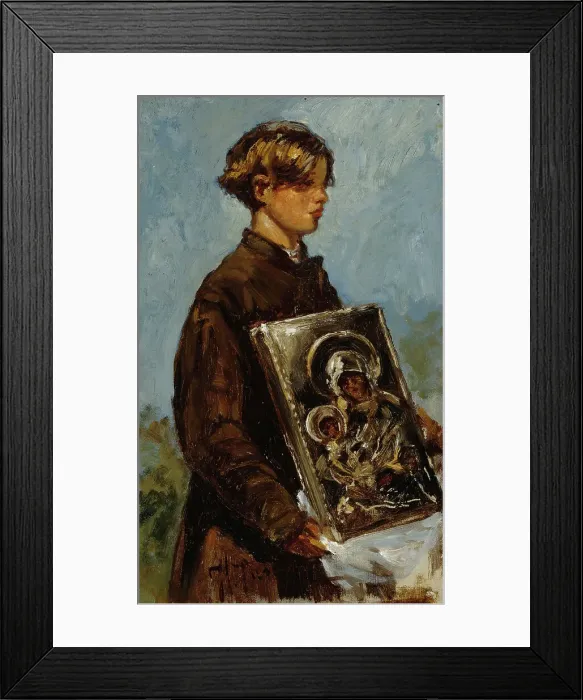 Framed Print : Young Boy Carrying an Icon, study, 1880. Creator: Il'ya Repin Framed Print : Young Boy Carrying an Icon, study, 1880. Creator: Il'ya Repin