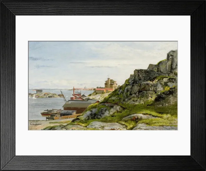 Framed Print : View from Eteläsatama to Suomenlinna, 1890-1899. Creator: Johan Knutson Framed Print : View from Eteläsatama to Suomenlinna, 1890-1899. Creator: Johan Knutson