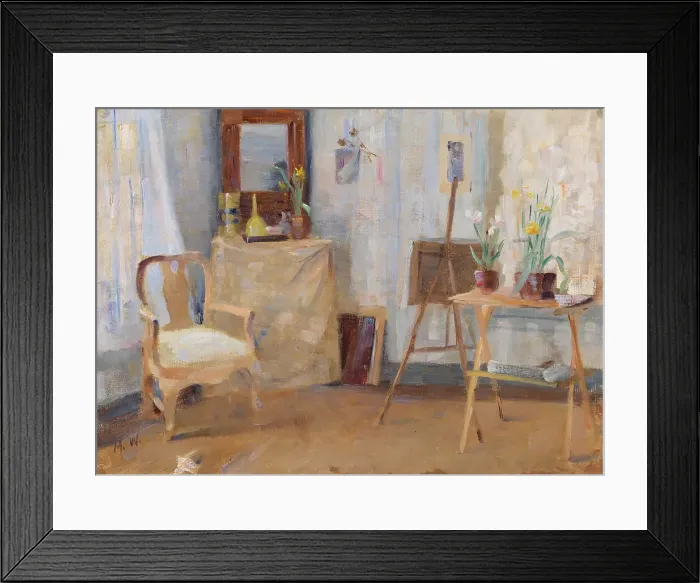Framed Print : In the Atelier, 1880-1889. Creator: Maria Wiik Framed Print : In the Atelier, 1880-1889. Creator: Maria Wiik