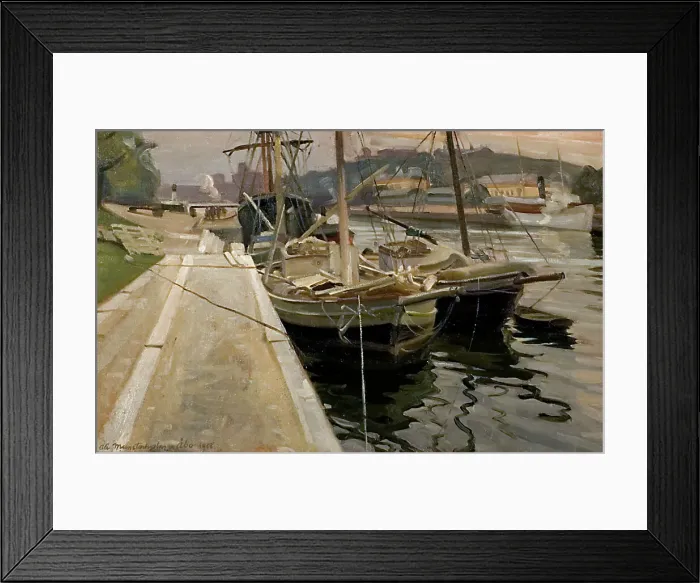 Framed Print : Lime boats, 1908. Creator: Alarik Munsterhjelm Framed Print : Lime boats, 1908. Creator: Alarik Munsterhjelm