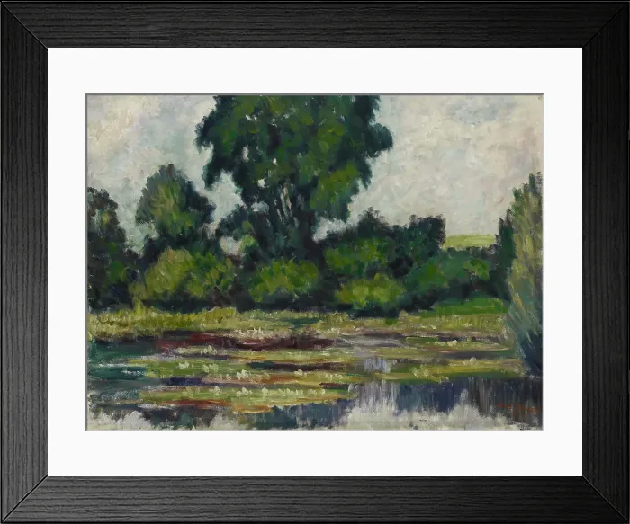 Framed Print : Water lilies, 1928. Creator: Alfred William Finch Framed Print : Water lilies, 1928. Creator: Alfred William Finch