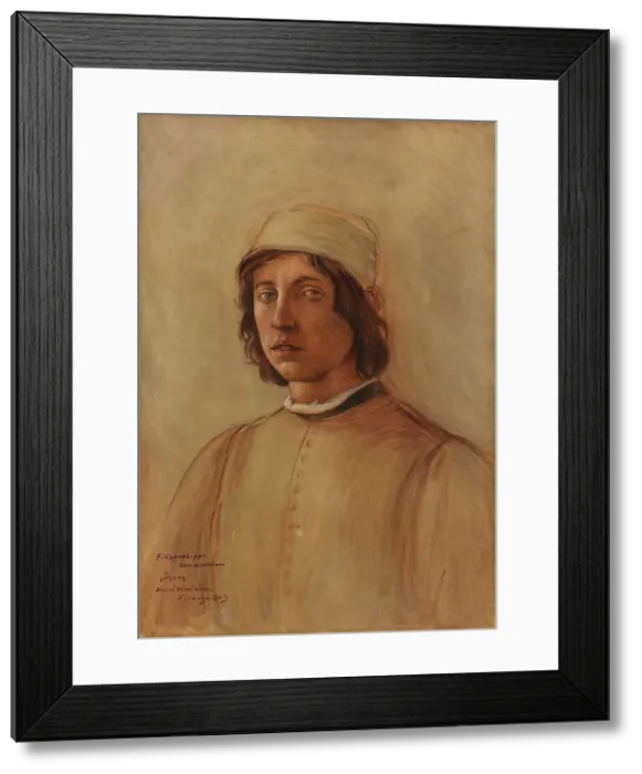 Framed Print : Filippo Lippi's Self-Portrait, copy, 1903. Creator: Vaino Hamalainen Framed Print : Filippo Lippi's Self-Portrait, copy, 1903. Creator: Vaino Hamalainen
