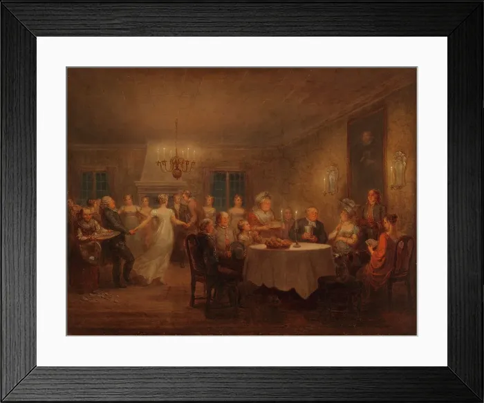 Framed Print : Party at the Parsonage, 1815. Creator: Alexander Lauréus Framed Print : Party at the Parsonage, 1815. Creator: Alexander Lauréus