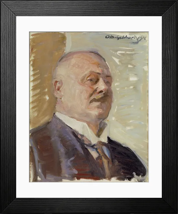 Framed Print : Self-Portrait, 1916. Creator: Albert Gebhard Framed Print : Self-Portrait, 1916. Creator: Albert Gebhard