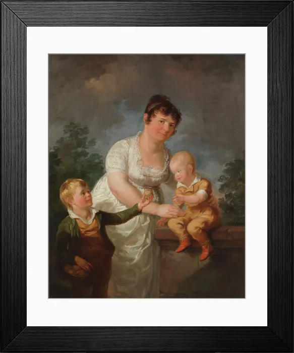 Framed Print : The Artist's Stepmother Mariana Juliana Lauréus and Her Two Sons, 1806. Creator: Alexander Lauréus Framed Print : The Artist's Stepmother Mariana Juliana Lauréus and Her Two Sons, 1806. Creator: Alexander Lauréus