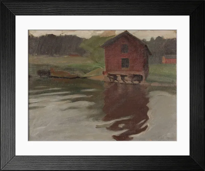 Framed Print : Beach shed, 1900-1944. Creator: Vilho Sjöström Framed Print : Beach shed, 1900-1944. Creator: Vilho Sjöström