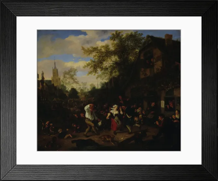 Framed Print : A Kermesse, 1697. Creator: Cornelis Dusart Framed Print : A Kermesse, 1697. Creator: Cornelis Dusart
