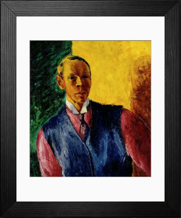 Framed Print : Self-Portrait, 1916-1917. Creator: William Lonnberg