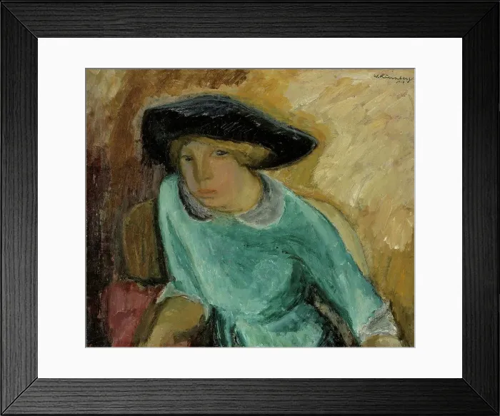 Framed Print : Girl in Green, 1914. Creator: William Lonnberg Framed Print : Girl in Green, 1914. Creator: William Lonnberg