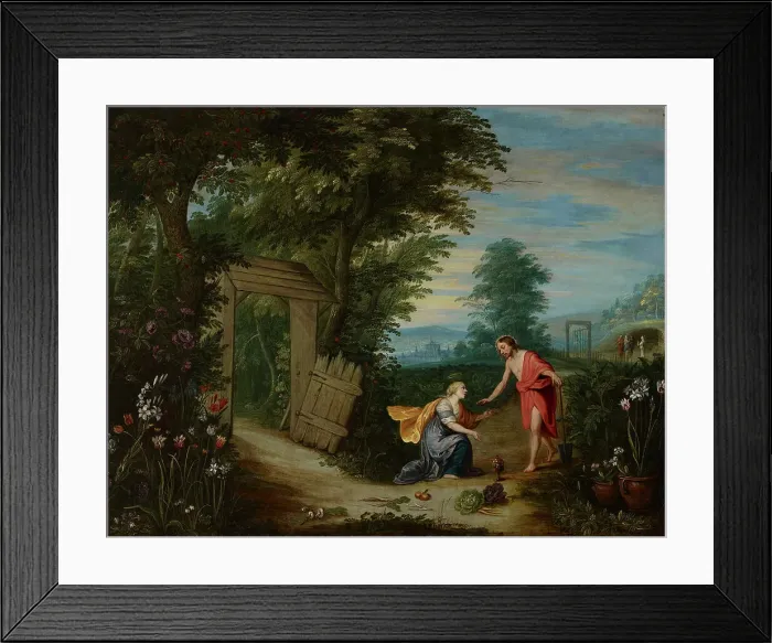 Framed Print : Noli me tangere, 1640. Creator: Jan Brueghel the younger Framed Print : Noli me tangere, 1640. Creator: Jan Brueghel the younger