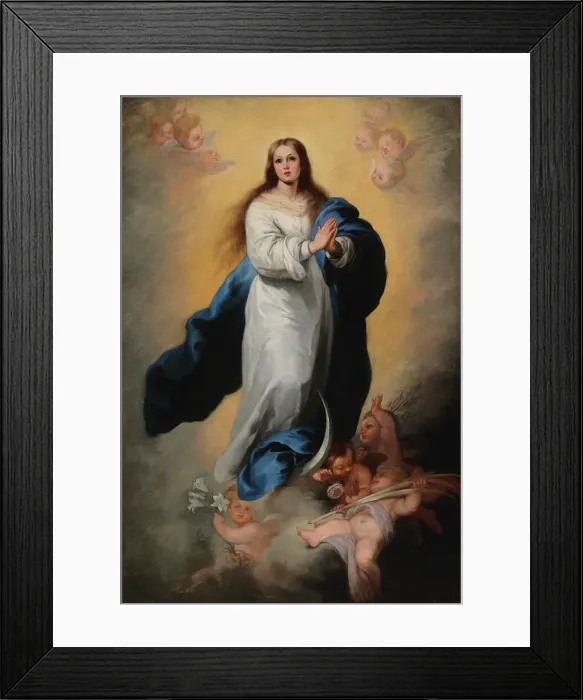 Framed Print : The Immaculate Conception of Escorial, copy after Murillo, 1863. Creator: Adolf von Becker Framed Print : The Immaculate Conception of Escorial, copy after Murillo, 1863. Creator: Adolf von Becker